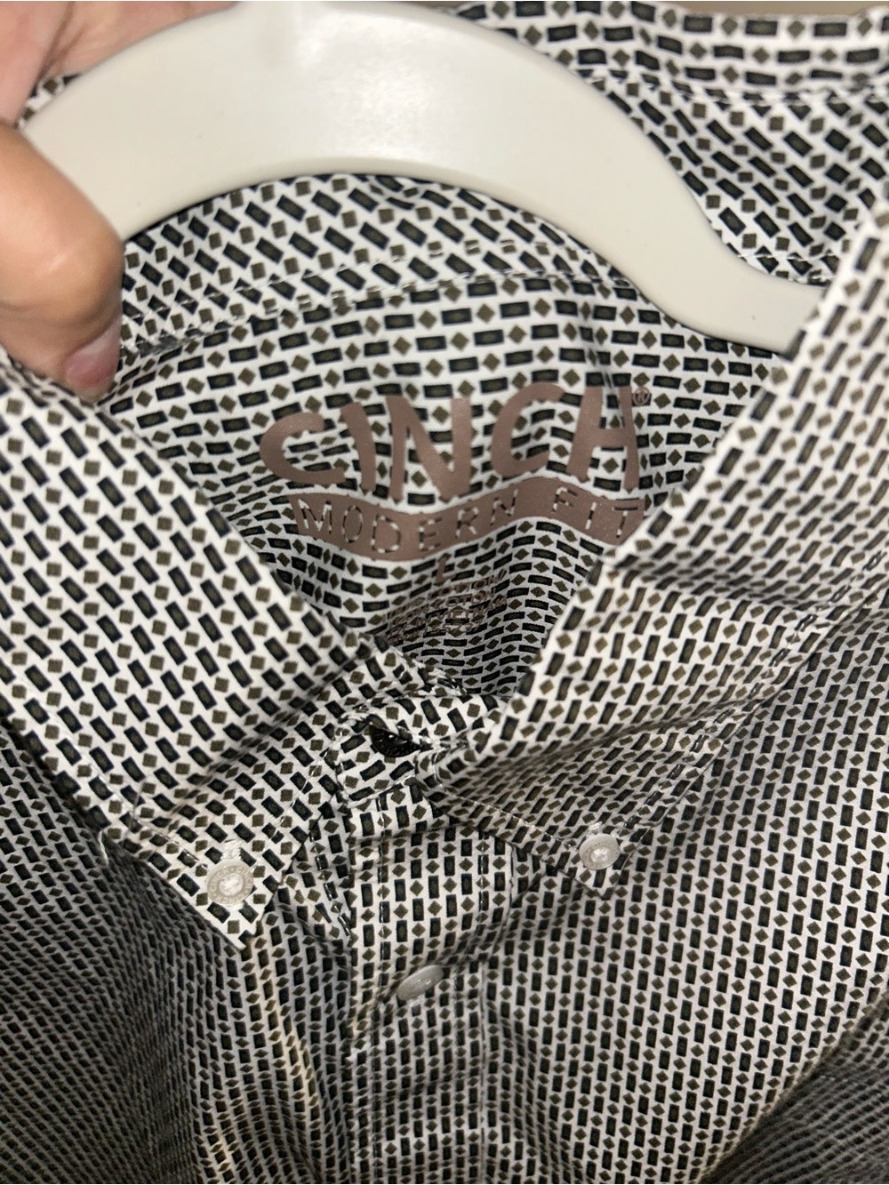 CINCH Micro-Pattern Button-Down Shirt - Picture 3 of 3